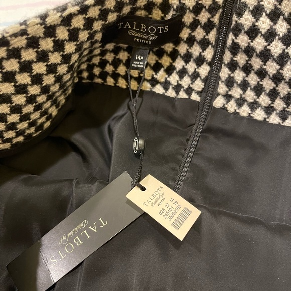 Talbots Tweed Diamond Houndstooth Skirt NWT Size 14p - Picture 4 of 7
